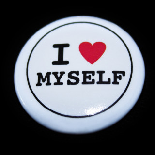 A button that says "I heart myself"